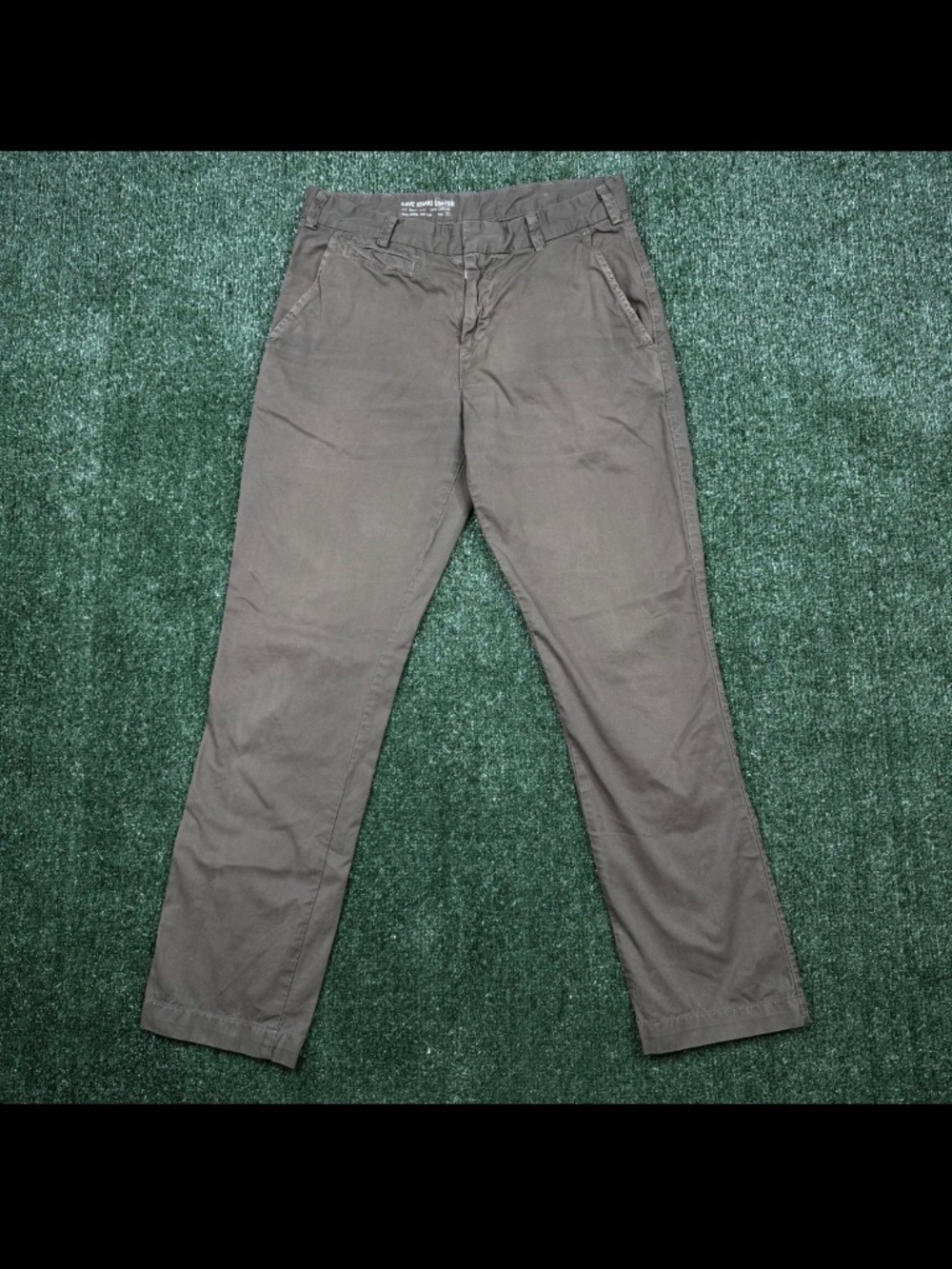 Save Khaki United SKU Chino Pants Mens Size 30 Brown Slim Trousers Casual